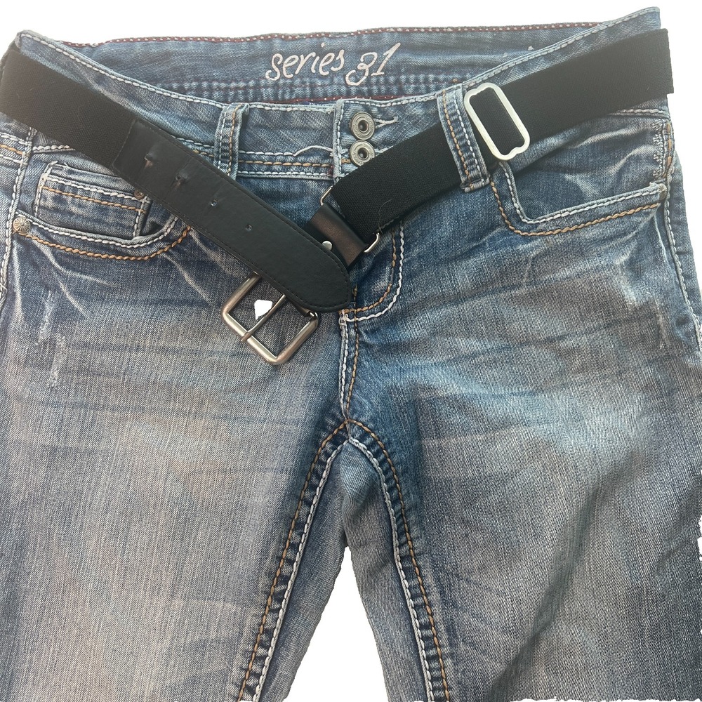 Amethyst Series 31 Women's Jeans Size 9 MIA Blue Flare Leg W Belt W33 L30